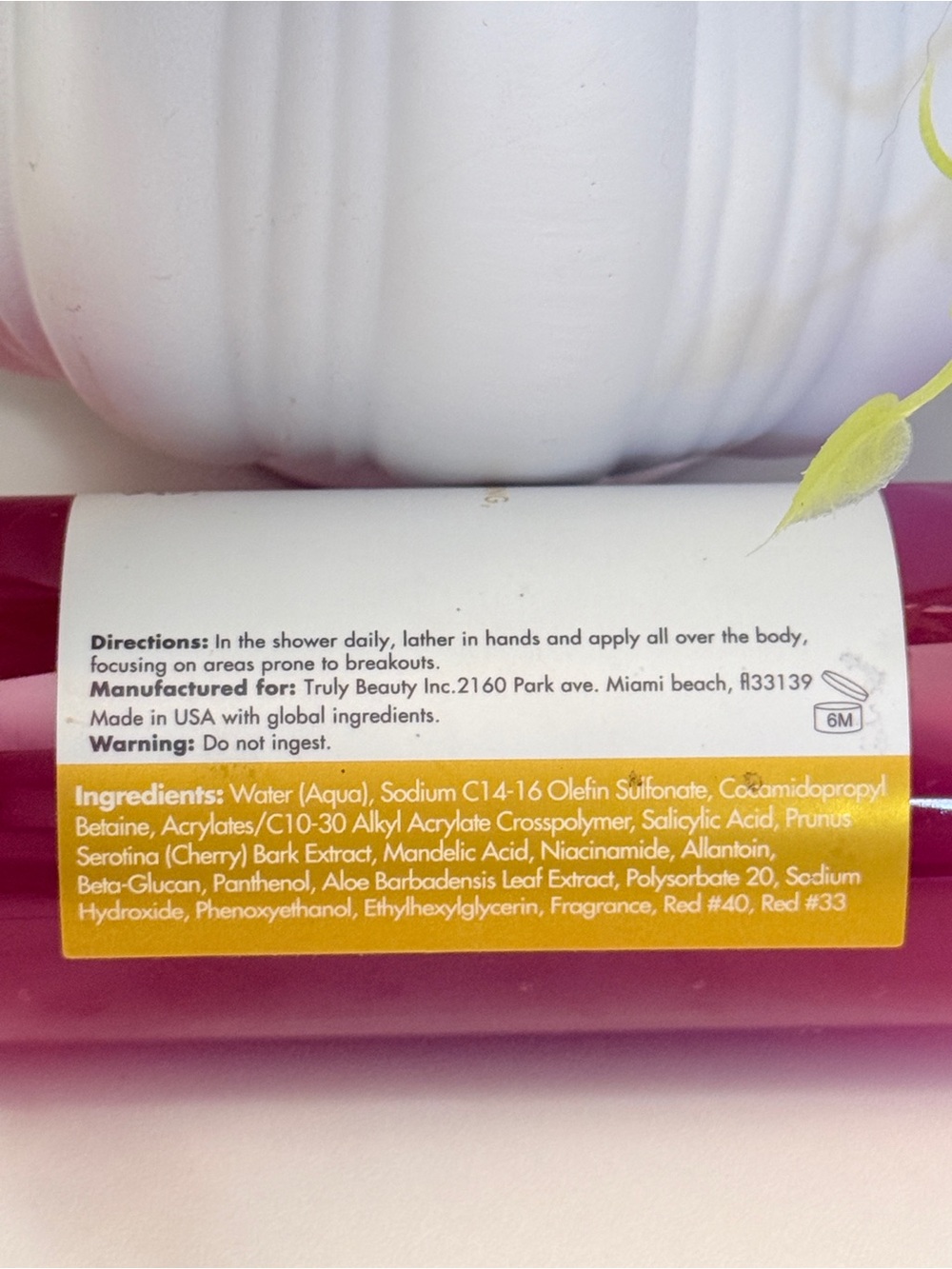 TRULY Cherry Jelly Anti-Bacne Body Cleanser - 8 fl oz - New - Picture 3 of 4